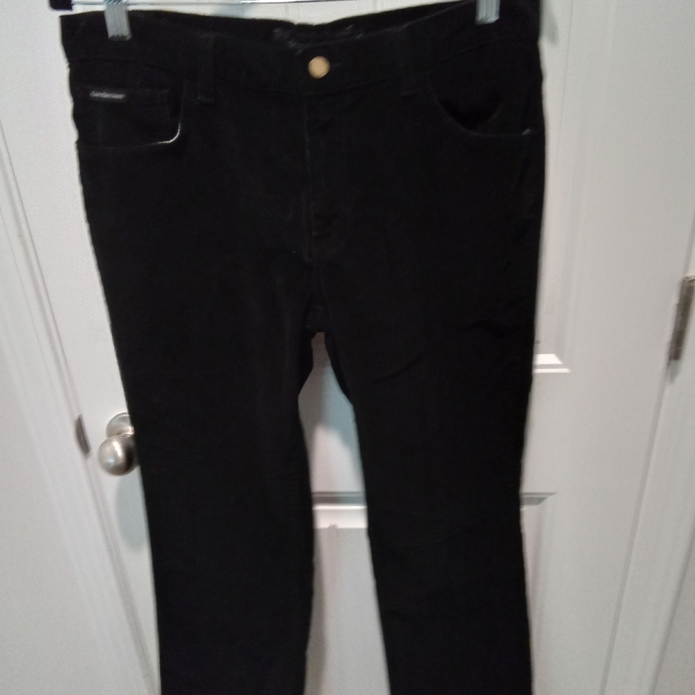 Calvin Klein Size 12 Black Corduroy Bootcut Jeans